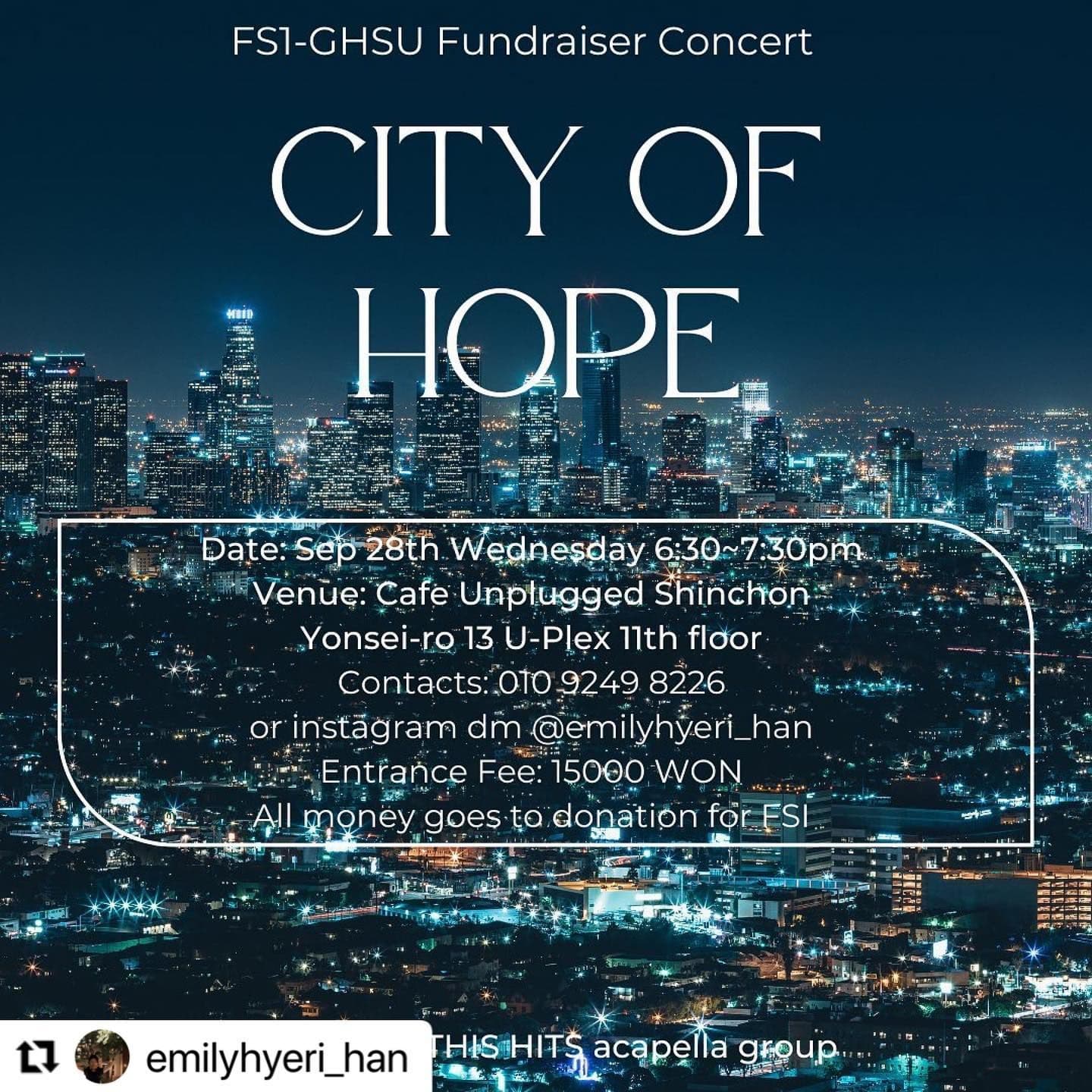 [한혜리 자선콘서트- City Of Hope]