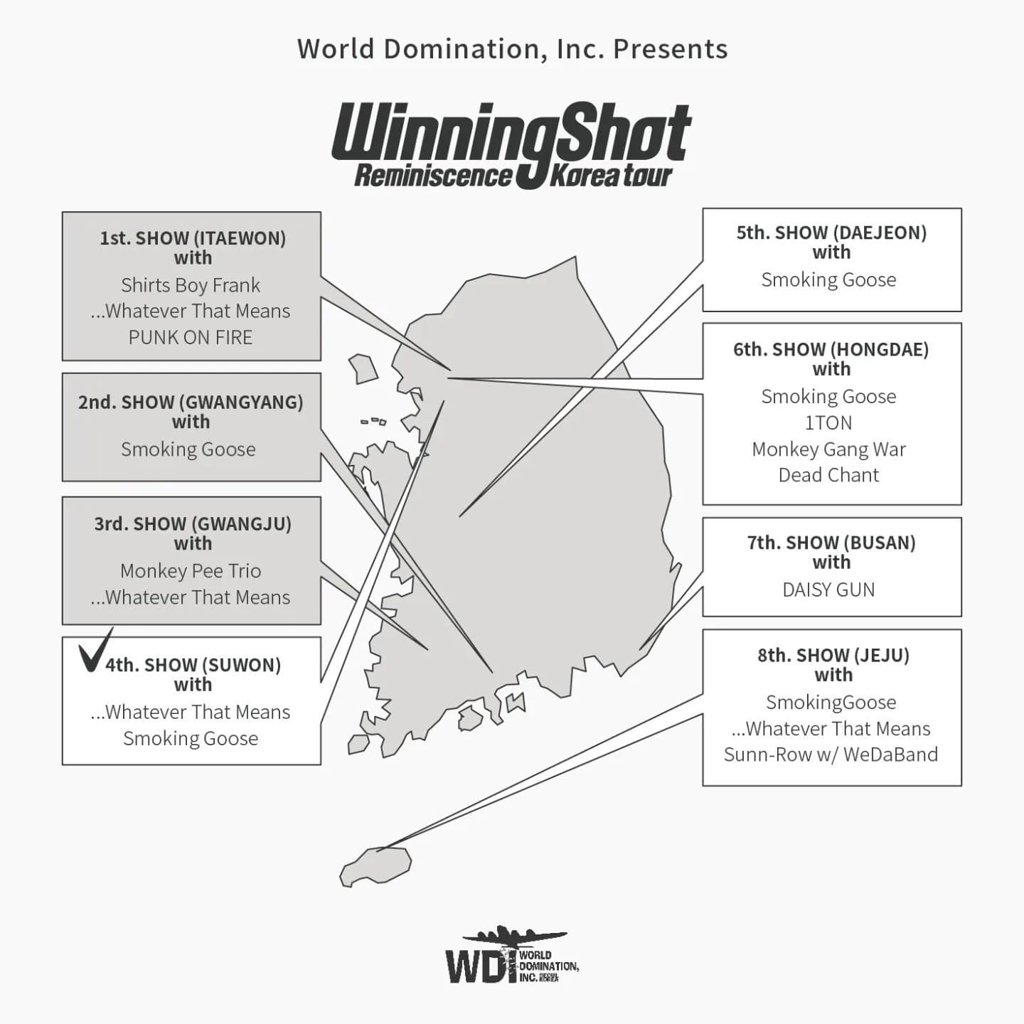 WinningShot Reminiscence Korea Tour-4 at Alleyway TapHouse (Suwon) poster 2