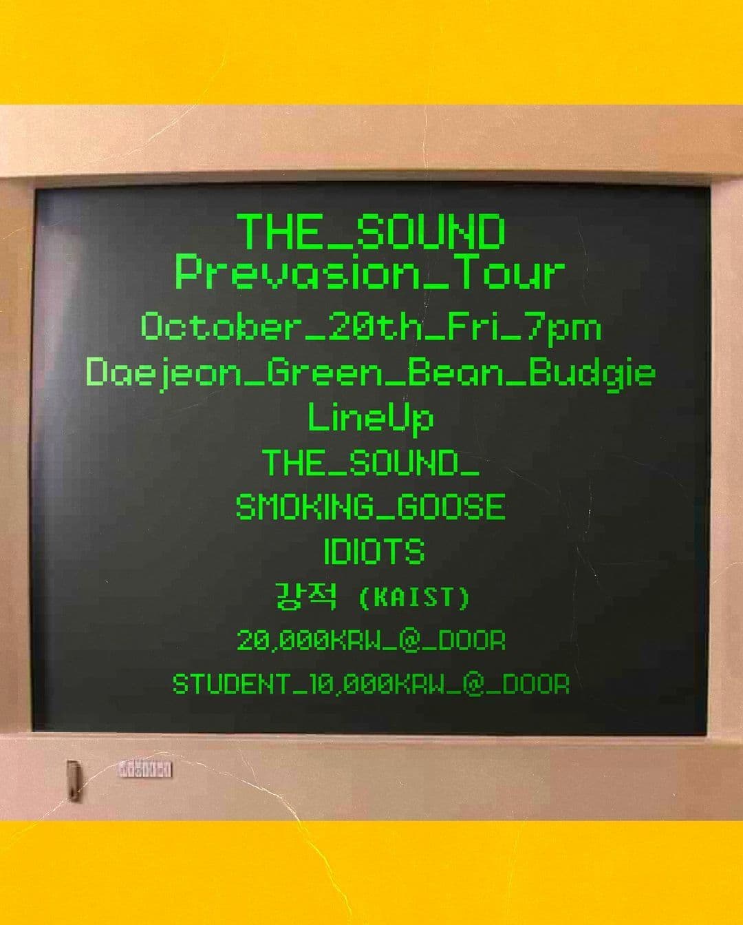 2023 THE SOUND "PREVASION" TOUR - 대전 그린빈버찌하우스