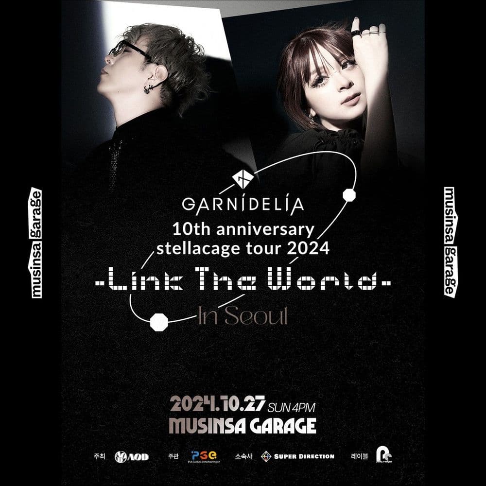 GARNiDELiA 10th anniversary stellacage tour 2024 - Link The World - in Seoul 공연 포스터