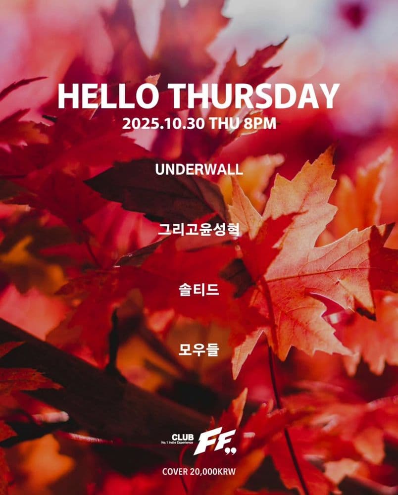 Hello Thursday 공연 포스터
