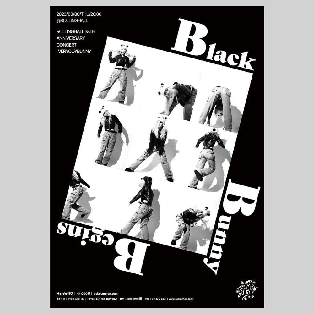 <베리코이버니 단독 콘서트 'Black Bunny Begins' : 롤링 28주년 기념 공연> 공연 포스터