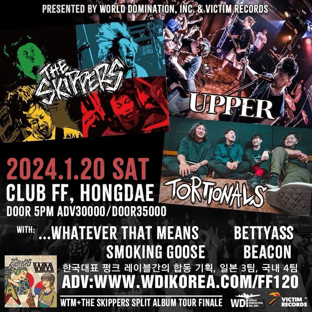 - TORTIONALS & UPPER South Korea Tour Day 2 - 공연 포스터
