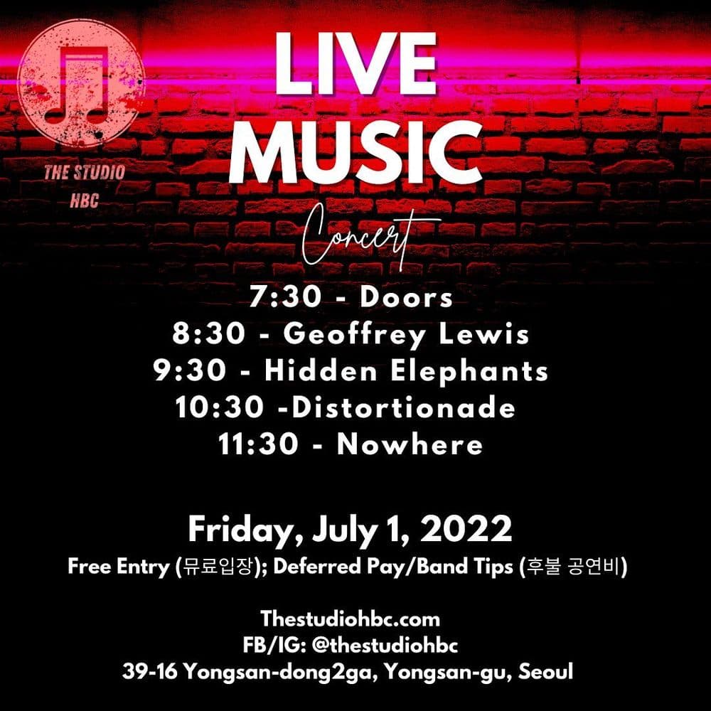 Live Music 공연 포스터