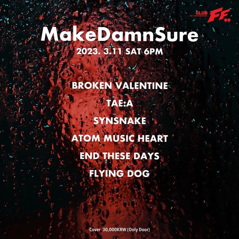 MakeDamnSure  공연 포스터