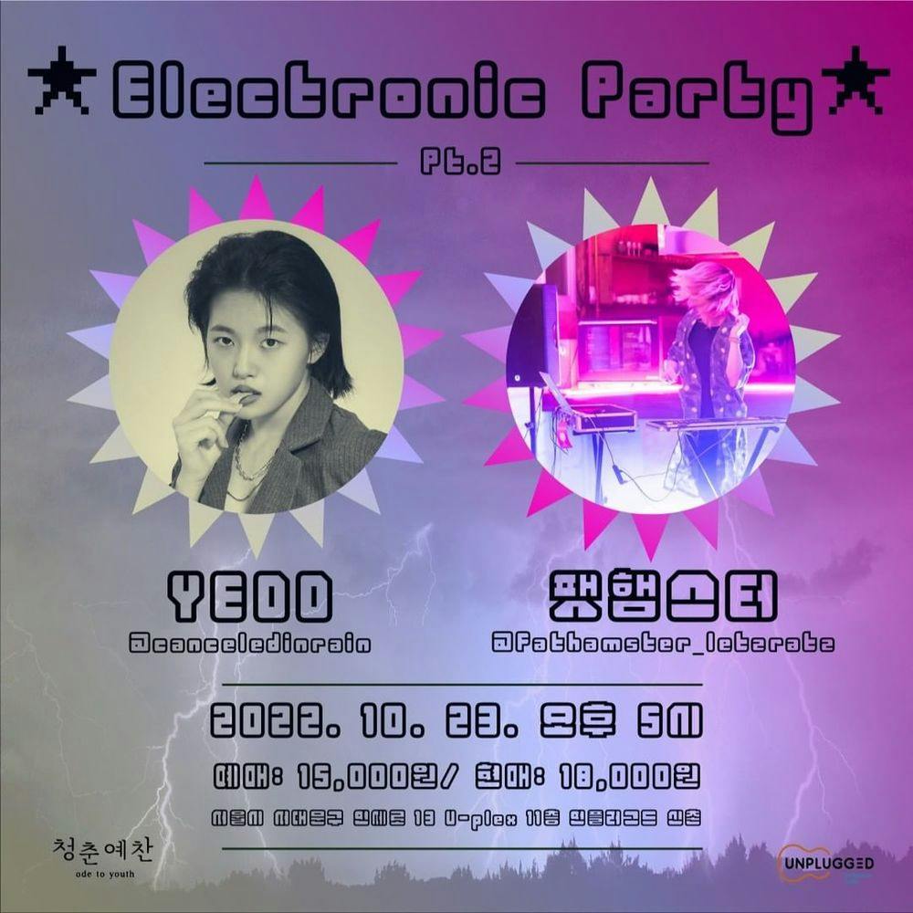 [Electronic Party -Pt2.Yedd,팻햄스터] 공연 포스터