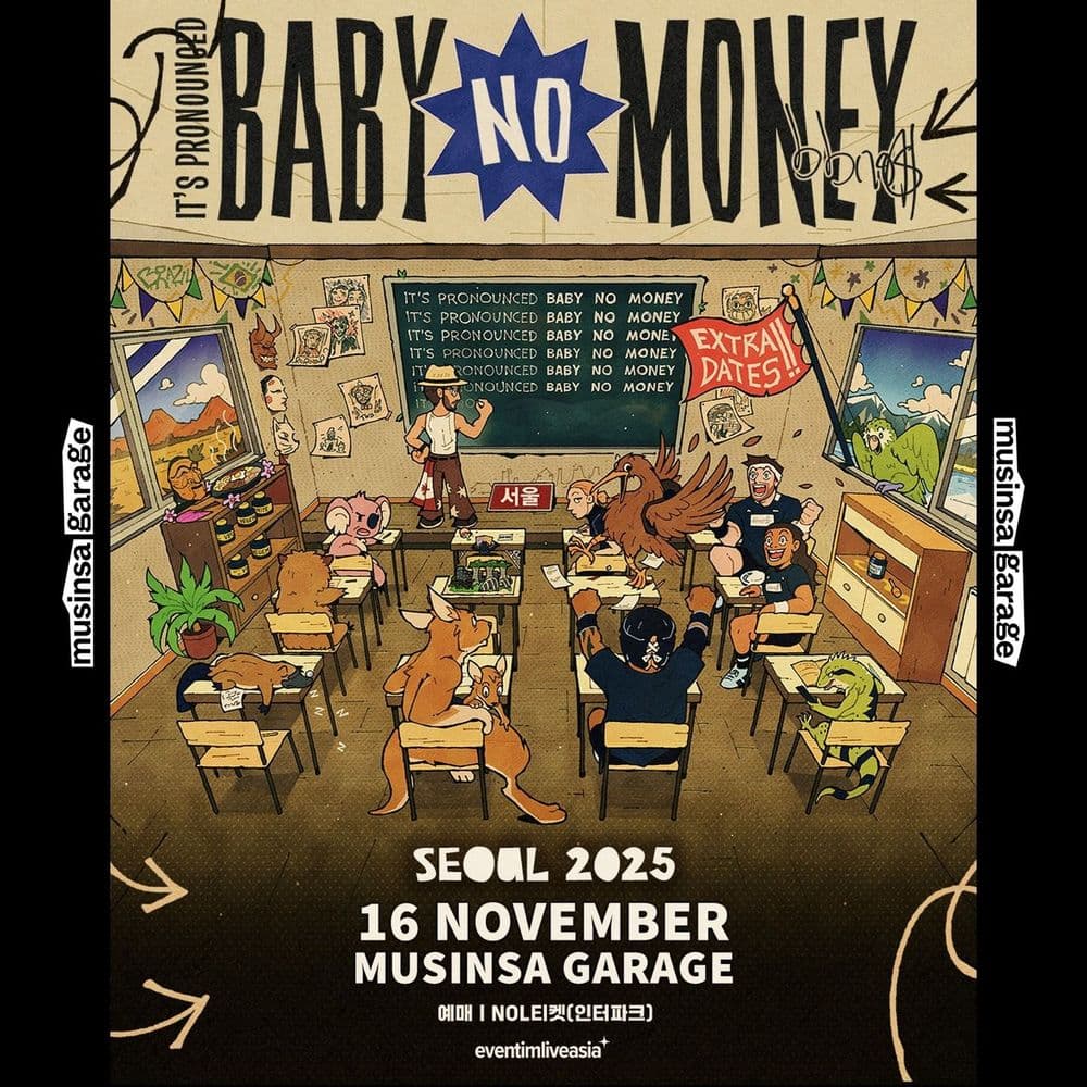 bbno$ “it’s pronounced baby no money” tour live in seoul 공연 포스터