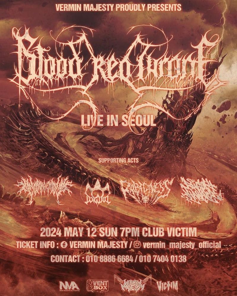 BLOOD RED THRONE LIVE IN SEOUL 공연 포스터