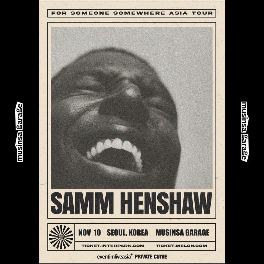 <Samm Henshaw LIVE IN SEOUL> 공연 포스터