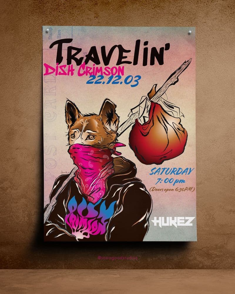 디쉬크림슨 단독공연 Travelin’ 공연 포스터