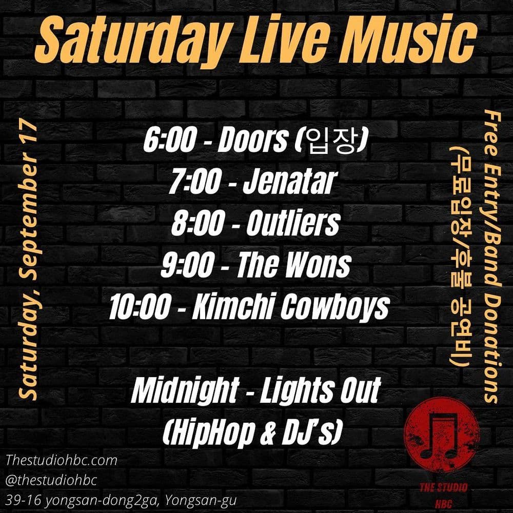 Saturday Live Music 공연 포스터