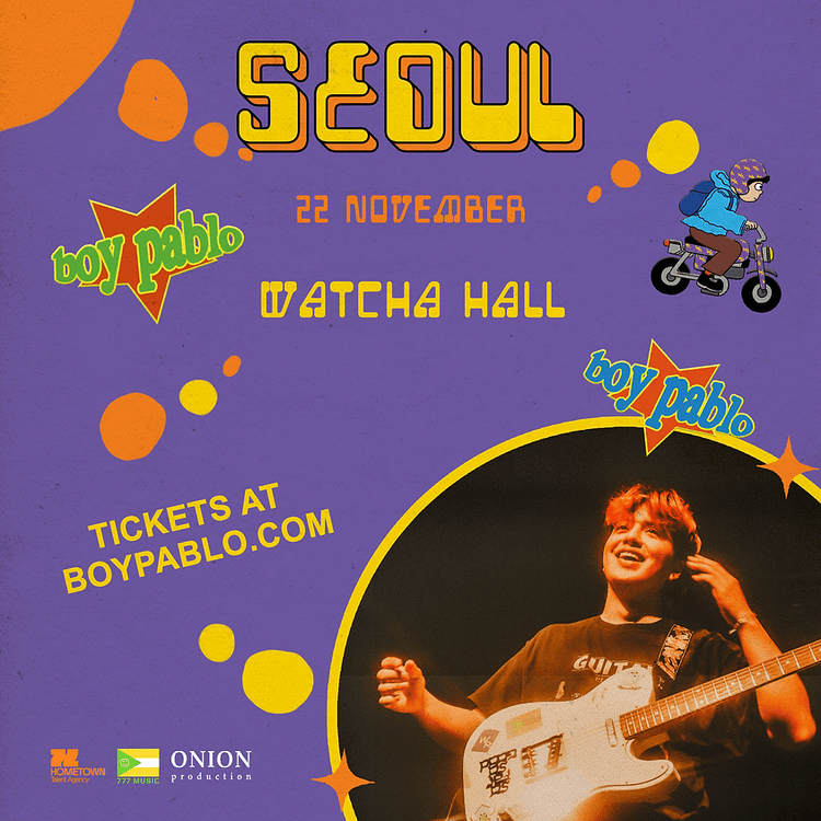 Boy Pablo Asia Tour 2022 Seoul 공연 포스터