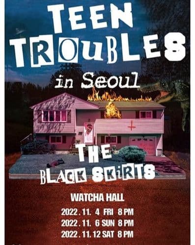검정치마 클럽 공연 - TEEN TROUBLES In Seoul 공연 포스터