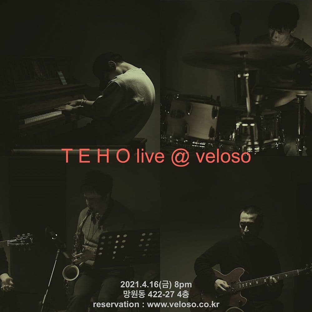 T E H O live @veloso 공연 포스터
