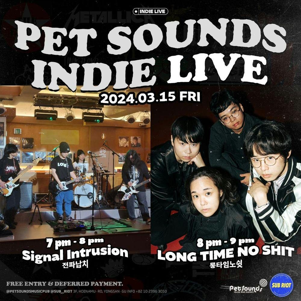 ❤️‍🔥 펫사운즈 인디라이브 | Pet Sounds Indie Live ❤️‍🔥 공연 포스터