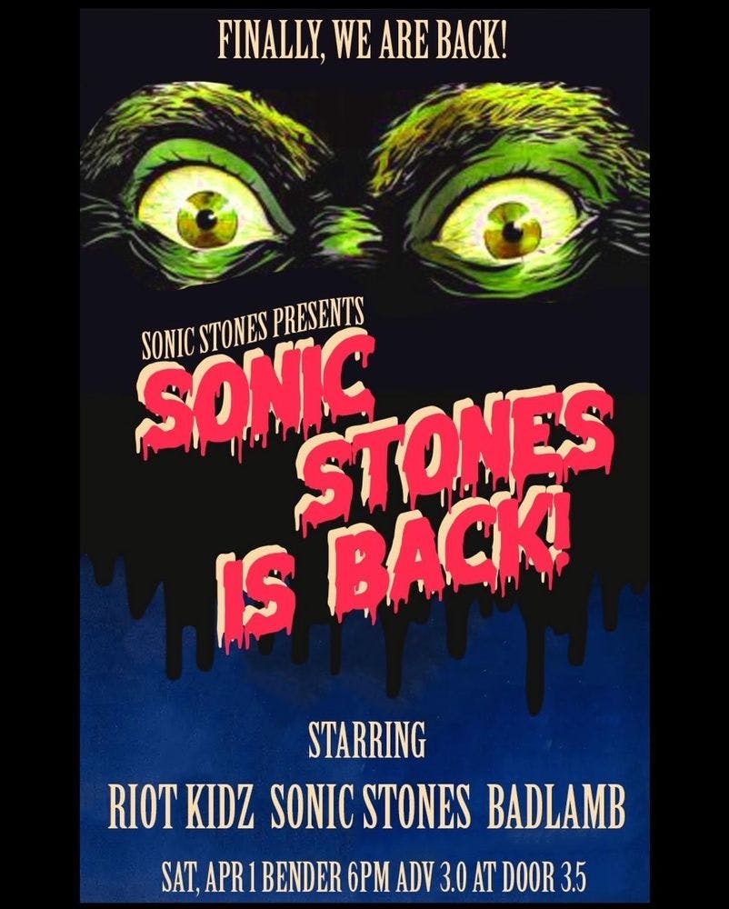 ‘SONIC STONES’ IS BACK!!🔥 Live poster