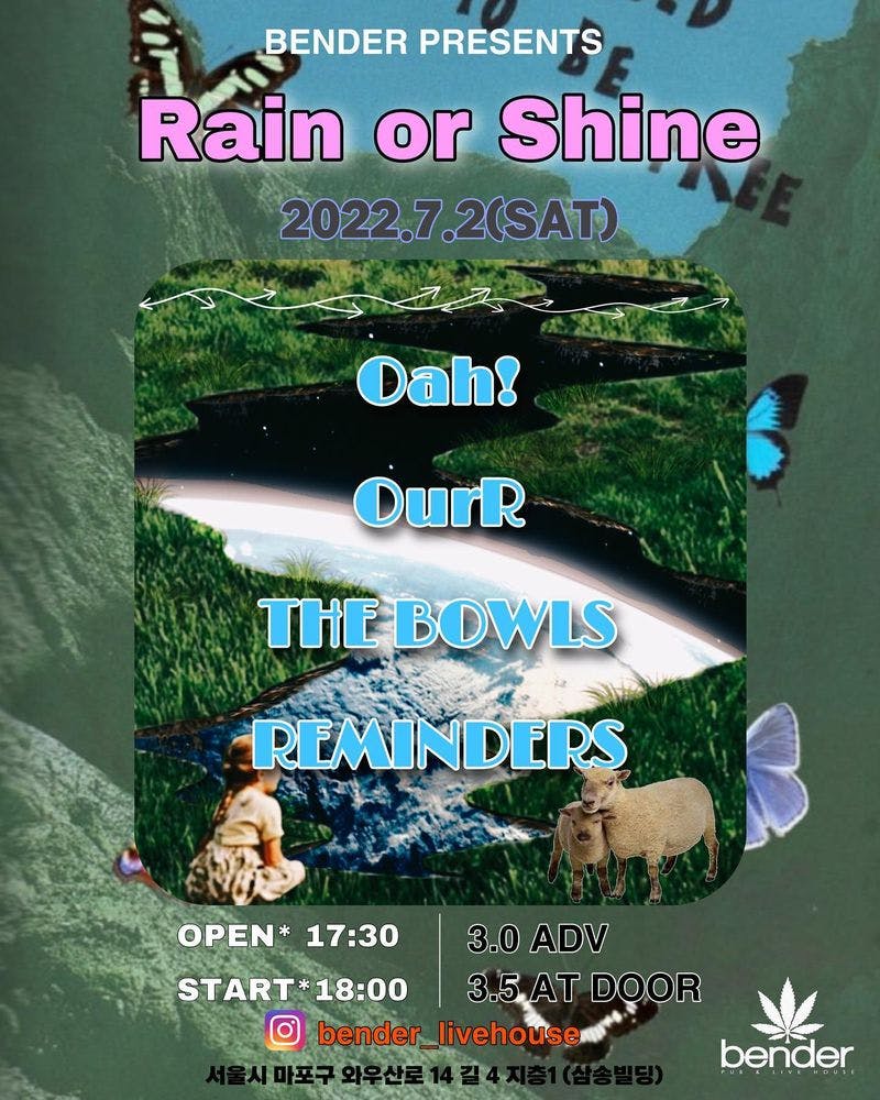 「RAIN or SHINE」 Live poster