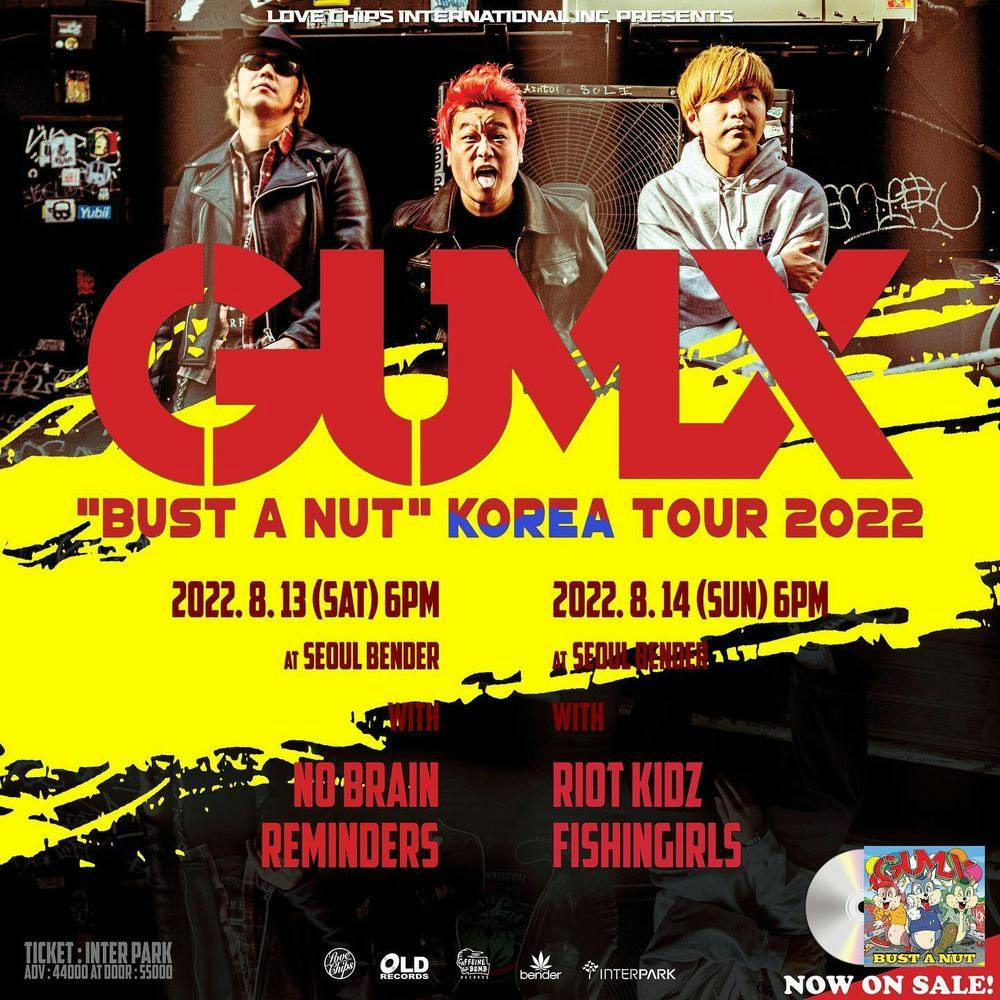 GUMX “BUST A NUT" KOREA TOUR 2022 Live poster