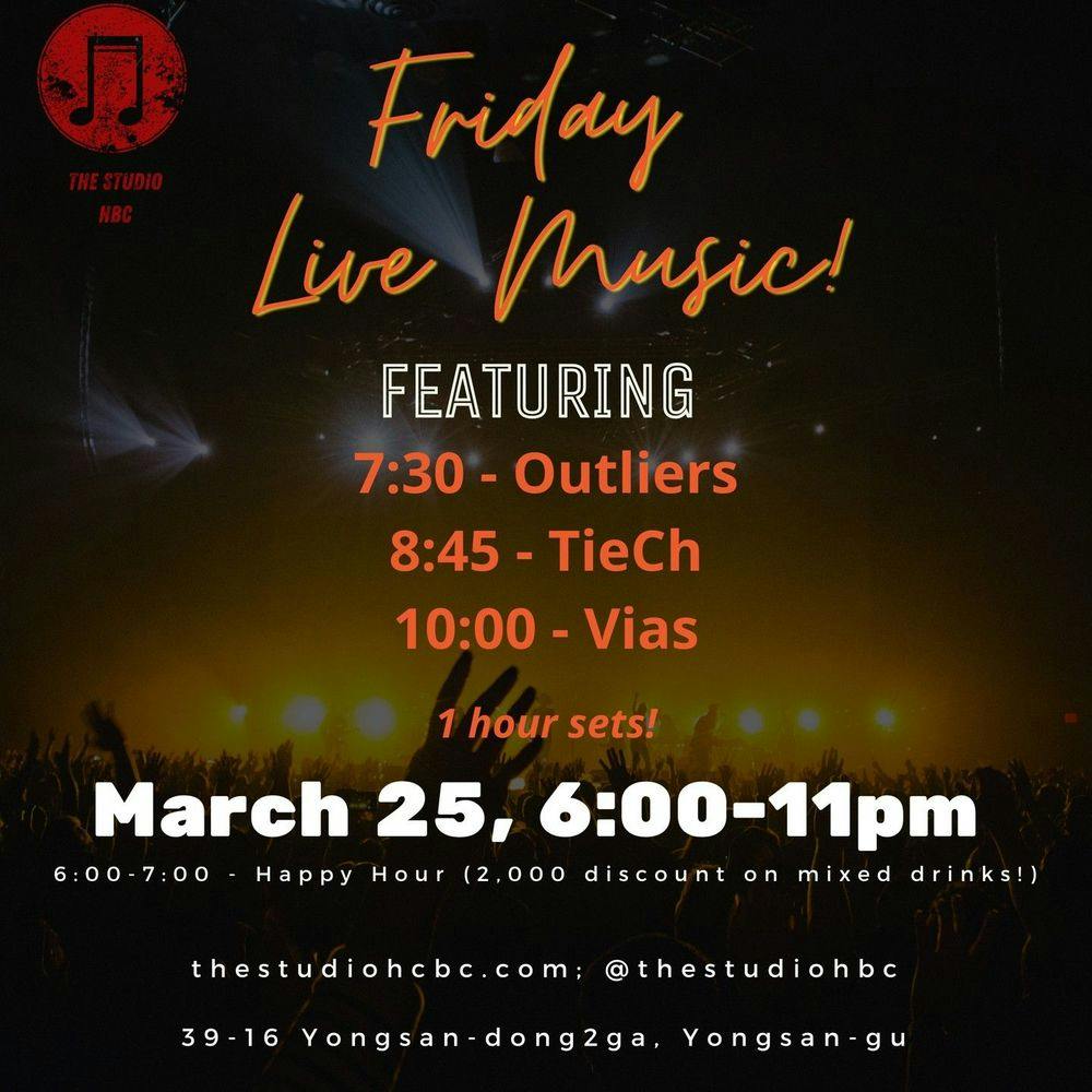 Friday live music! Live poster