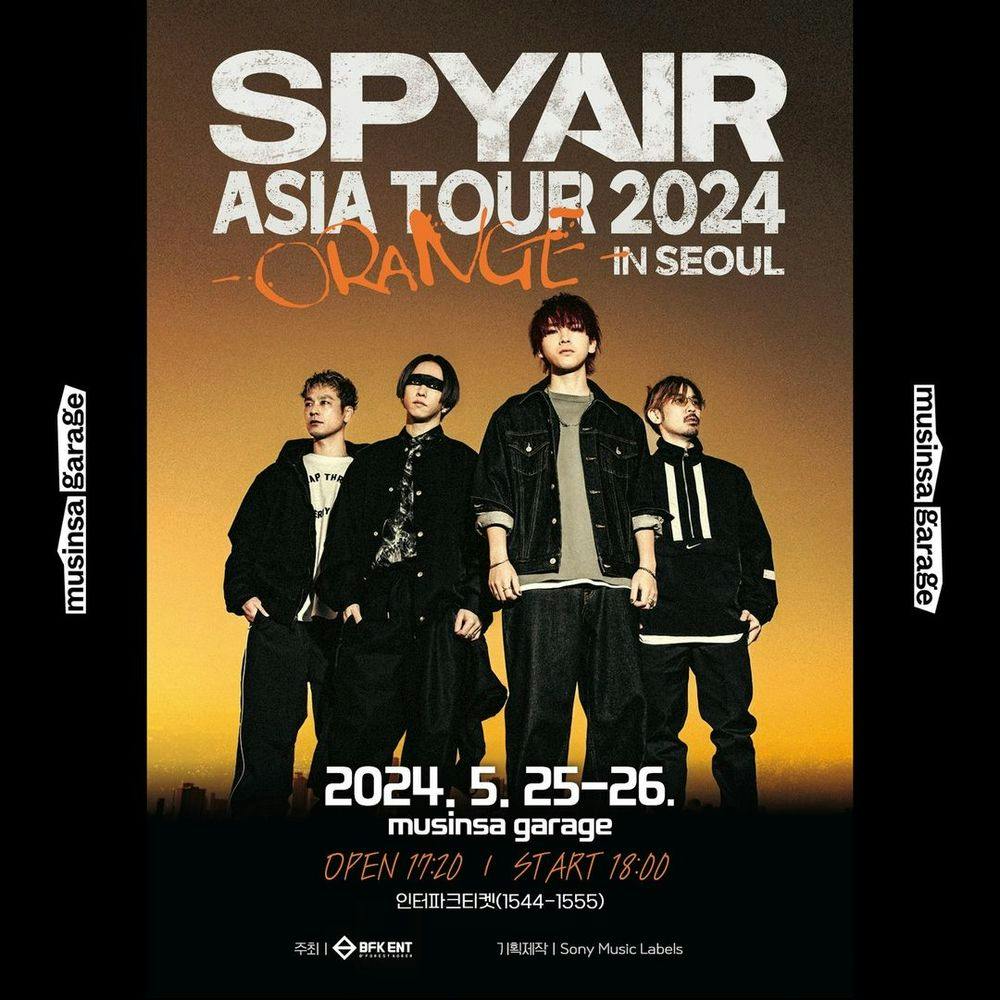 SPYAIR ASIA TOUR 2024 - ORANGE - in SEOUL 공연 포스터