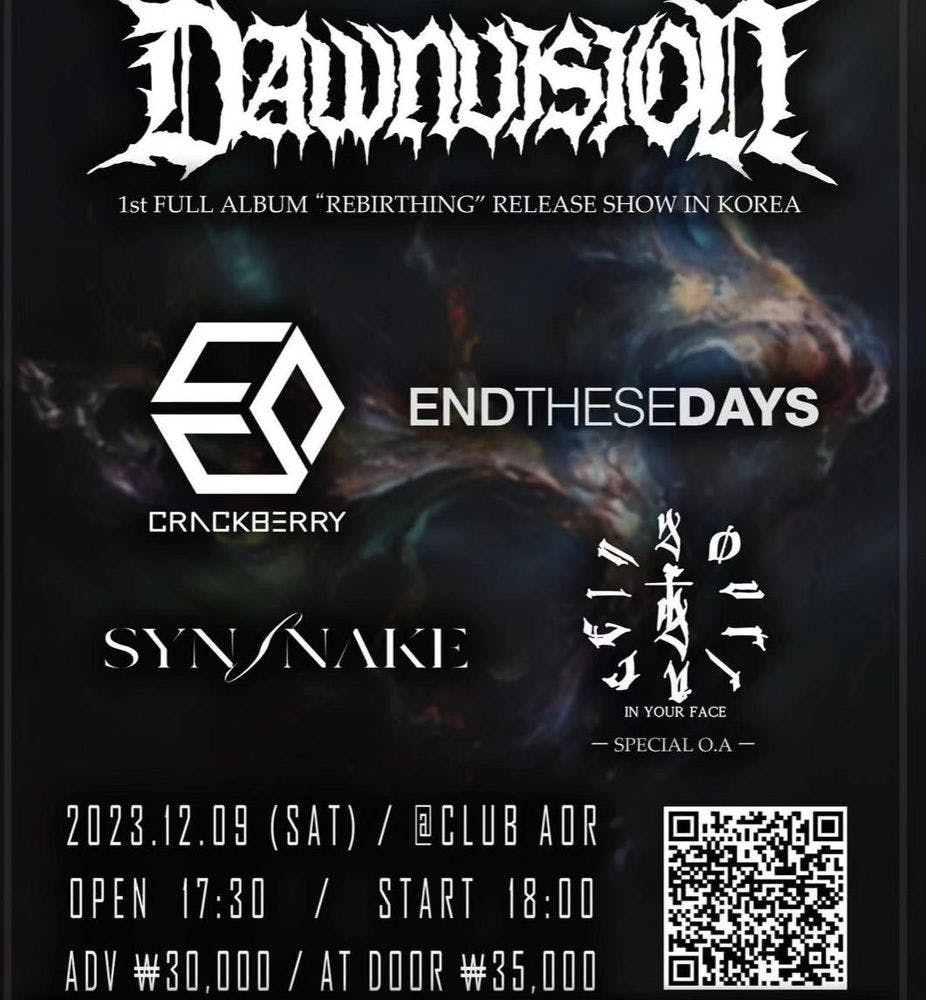 DAWNVISION 1st Full Album Release Tour 공연 포스터