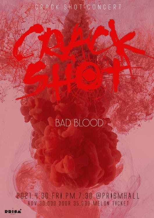 크랙샷단독콘서트 : BAD BLOOD 공연 포스터