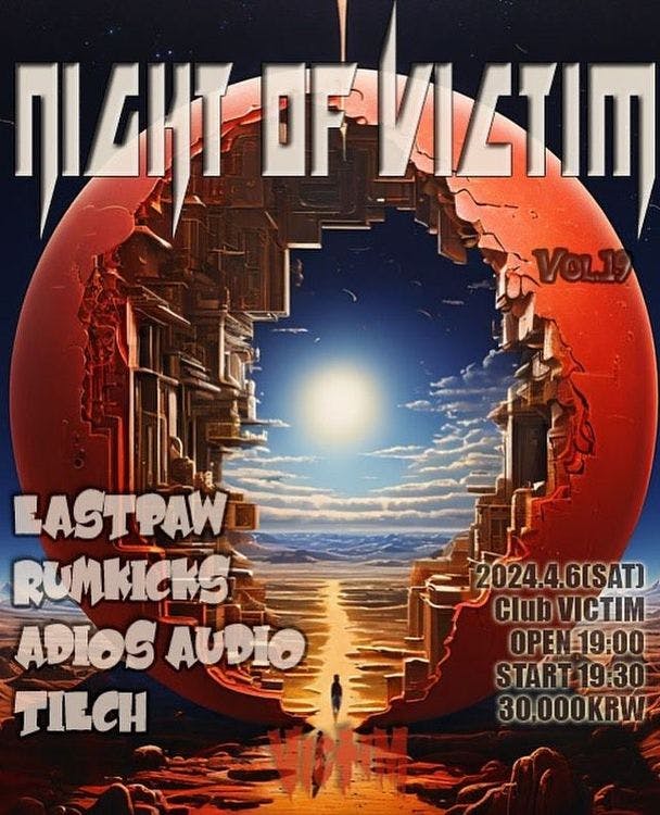Night Of VICTIM  Vol.19 공연 포스터